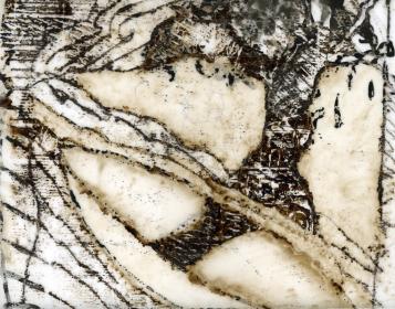 Gravure monotype au goudron sur calque - 2